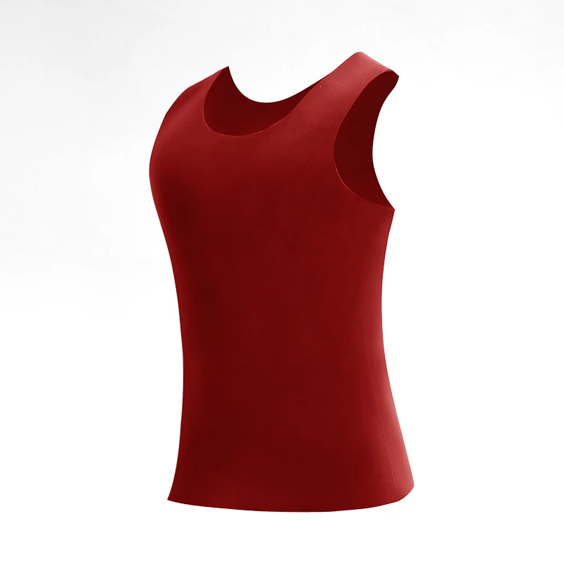 Men's Thermal Vest Seamless Fleece-Lined Thickened Sleeveless Undershirt Base Layer Autumn and Winter Slim Fit Top