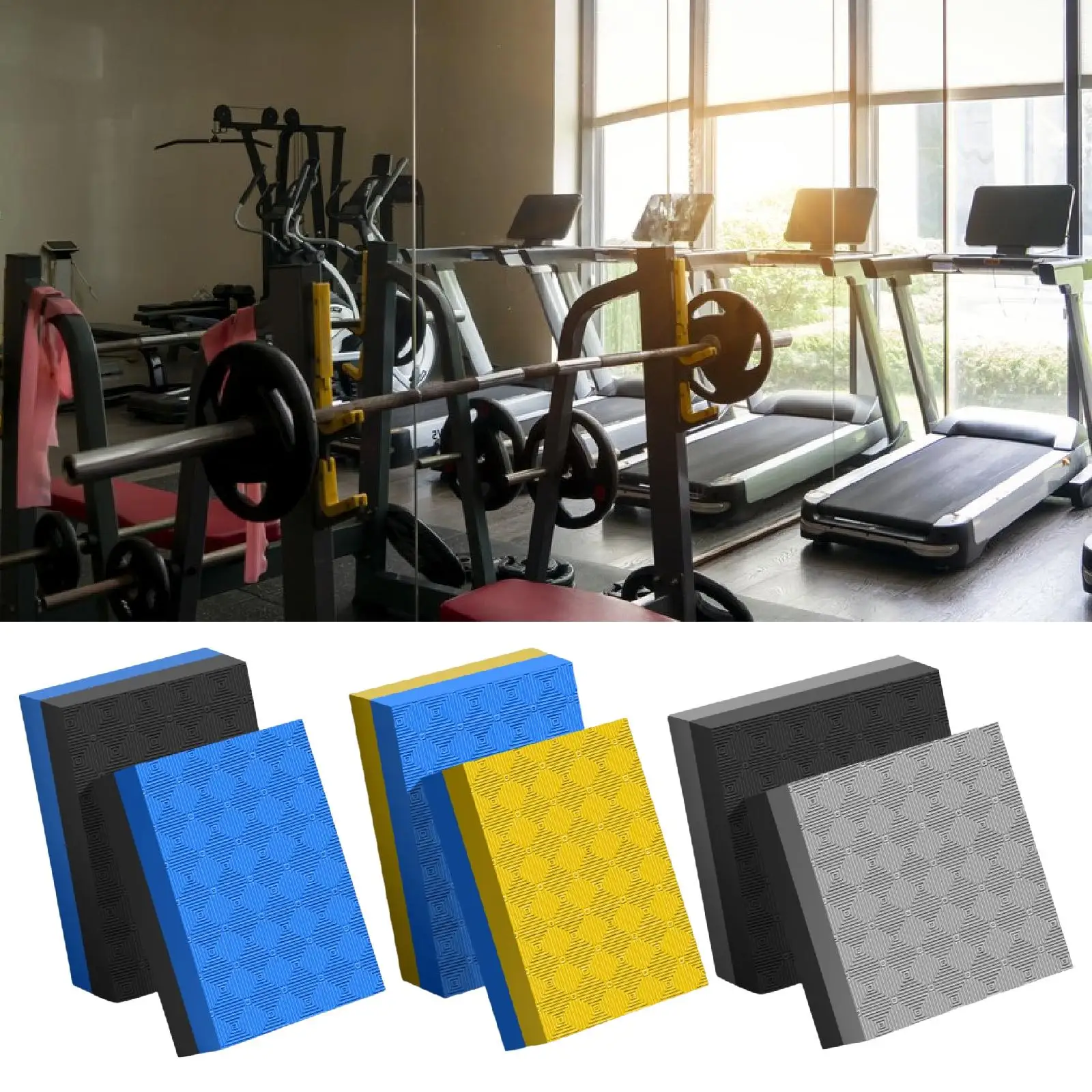 2x Weightlifting Crash Drop Pads Silence Mats Indoor Outdoor Shockproof Floor Protection for Club Barbell Training Gym Home
