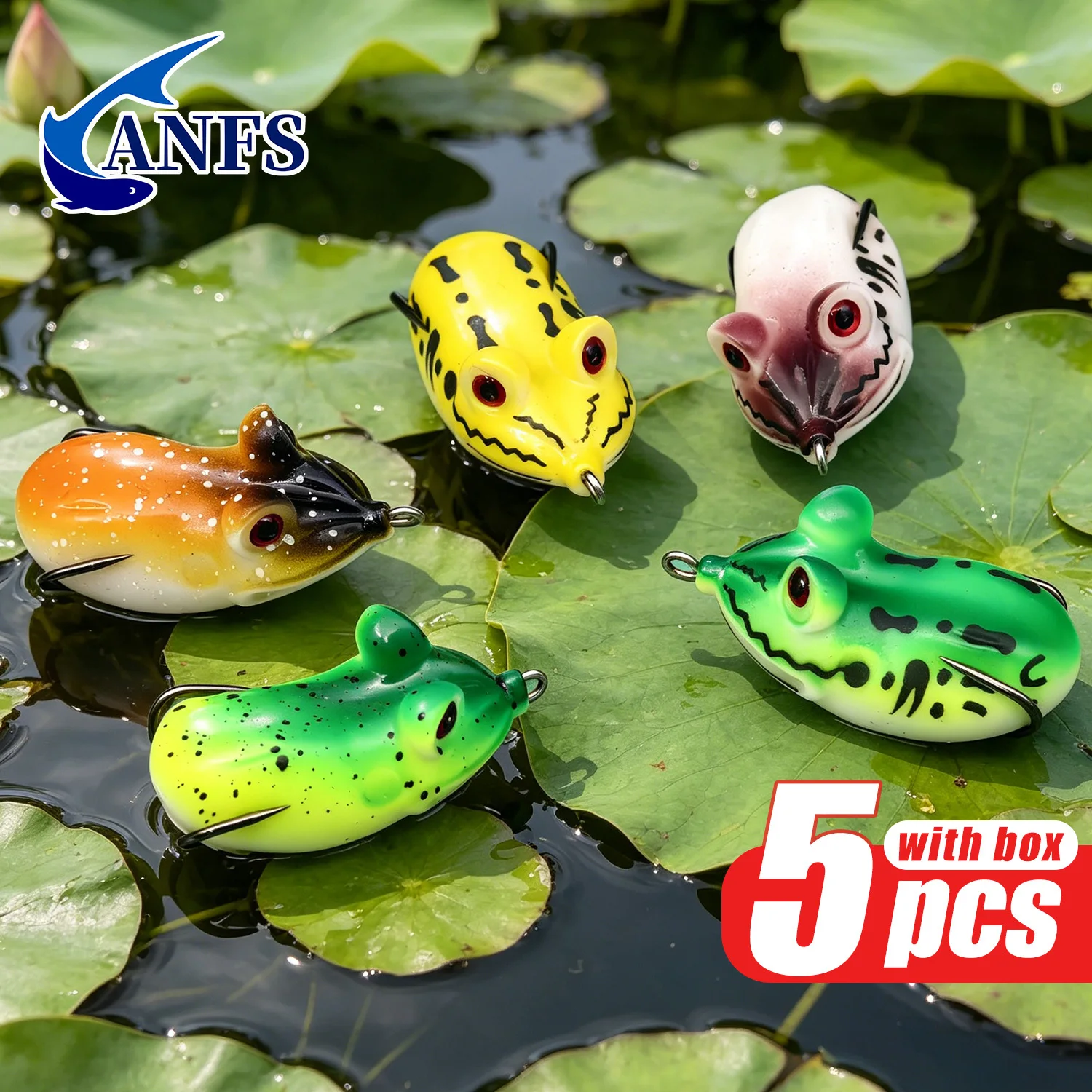 iscas-de-pesca-anfs-lure-frogs-black-bass-special-kill-5cm115g-para-Agua-doce-e-salgada-iscas-macias-em-conjunto-com-5-pecas-para-lago-lagoa-rio