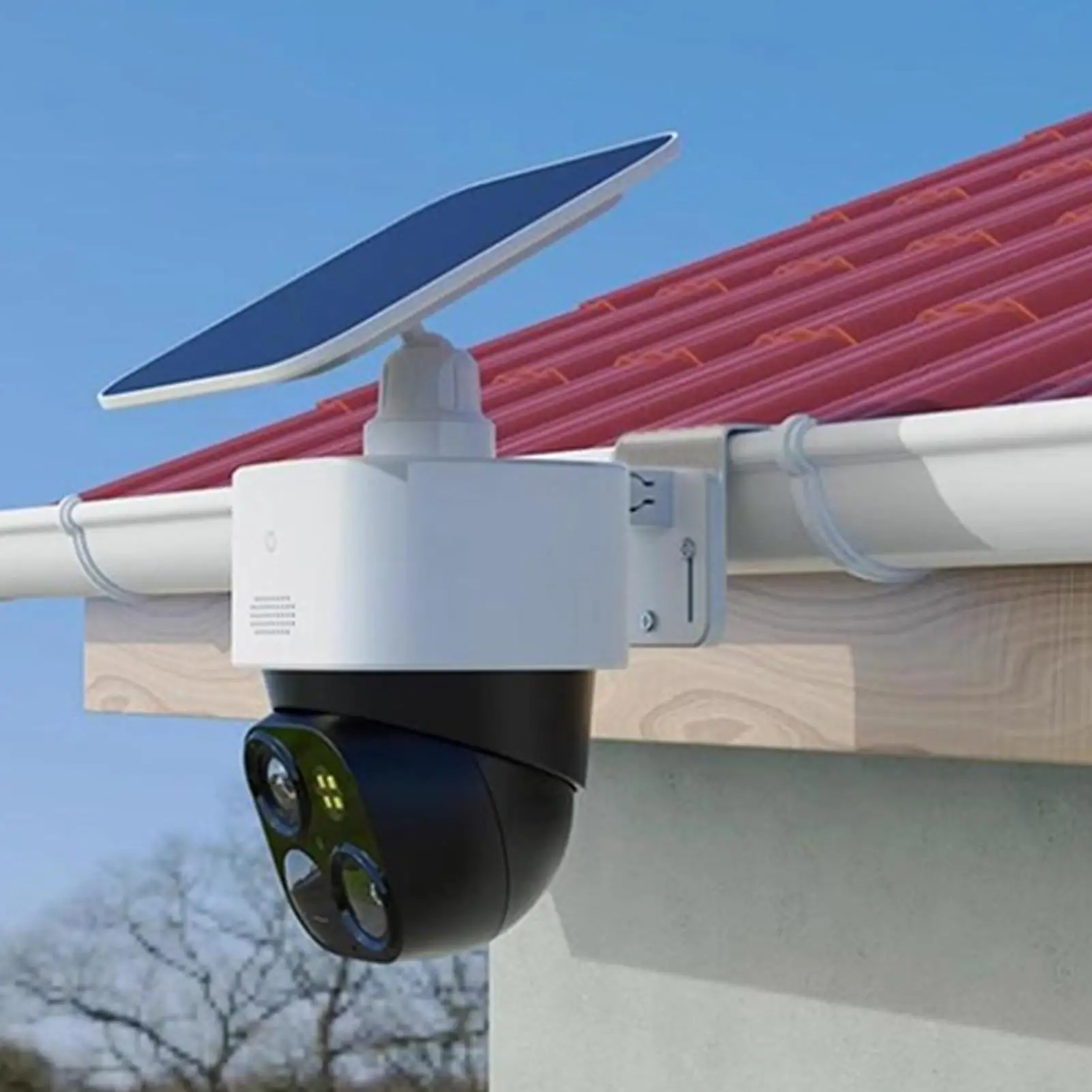 Gutter Mount For Security Camera Stainless Steel Holder Camera Mount Outdoor For Gutter Wall Roof Outdoor Home Solar Panel