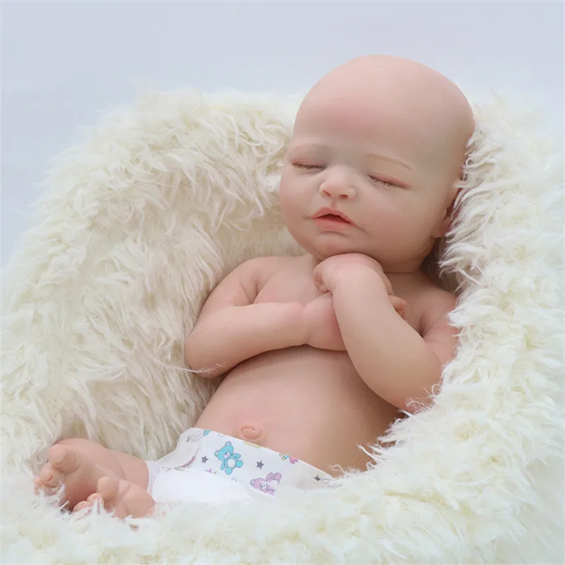 Closed eyes 18 inch rebirth doll kit unpainted mold painted mold 3D skin veins visible rebirth doll accessories christmas gift