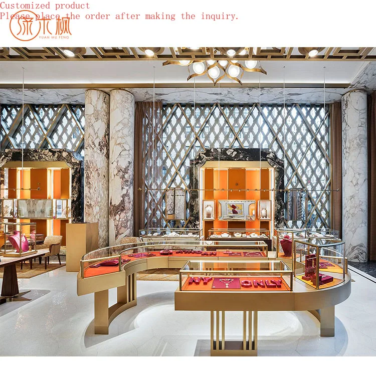 

Excellent Quality Jewelry Display Cabinet Shop Furniture Jewelry Mall Custom Jewelry Display Store Showcase