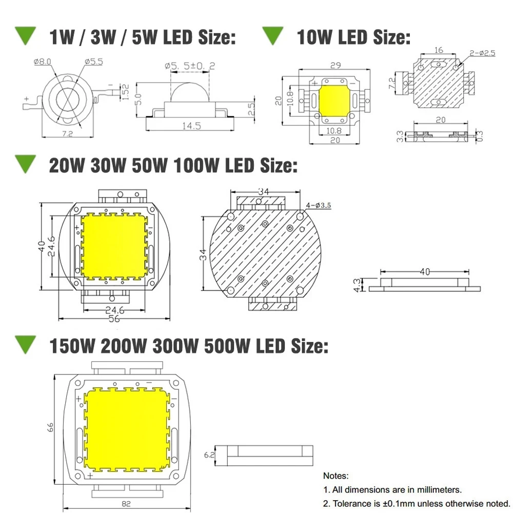 3W 5W 10W 20W 30W 50W 100W LED Yellow 100 Watt 1600-2000K 590nm LED COB Chip SMD DIY Super Bright Light Lamp Bulbs