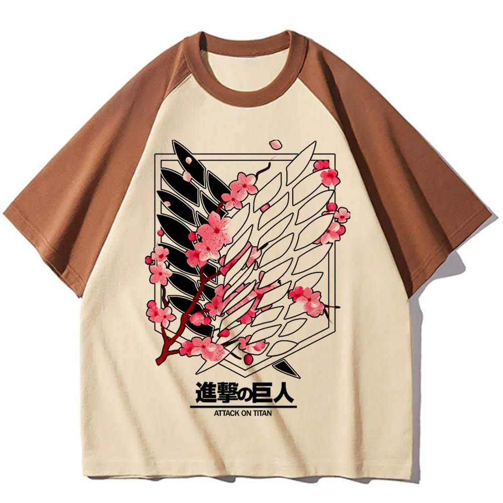 Attack on Titan top tees women japan y2k grunge dollette streetwear t-shirt Psychedelic cheap Retro