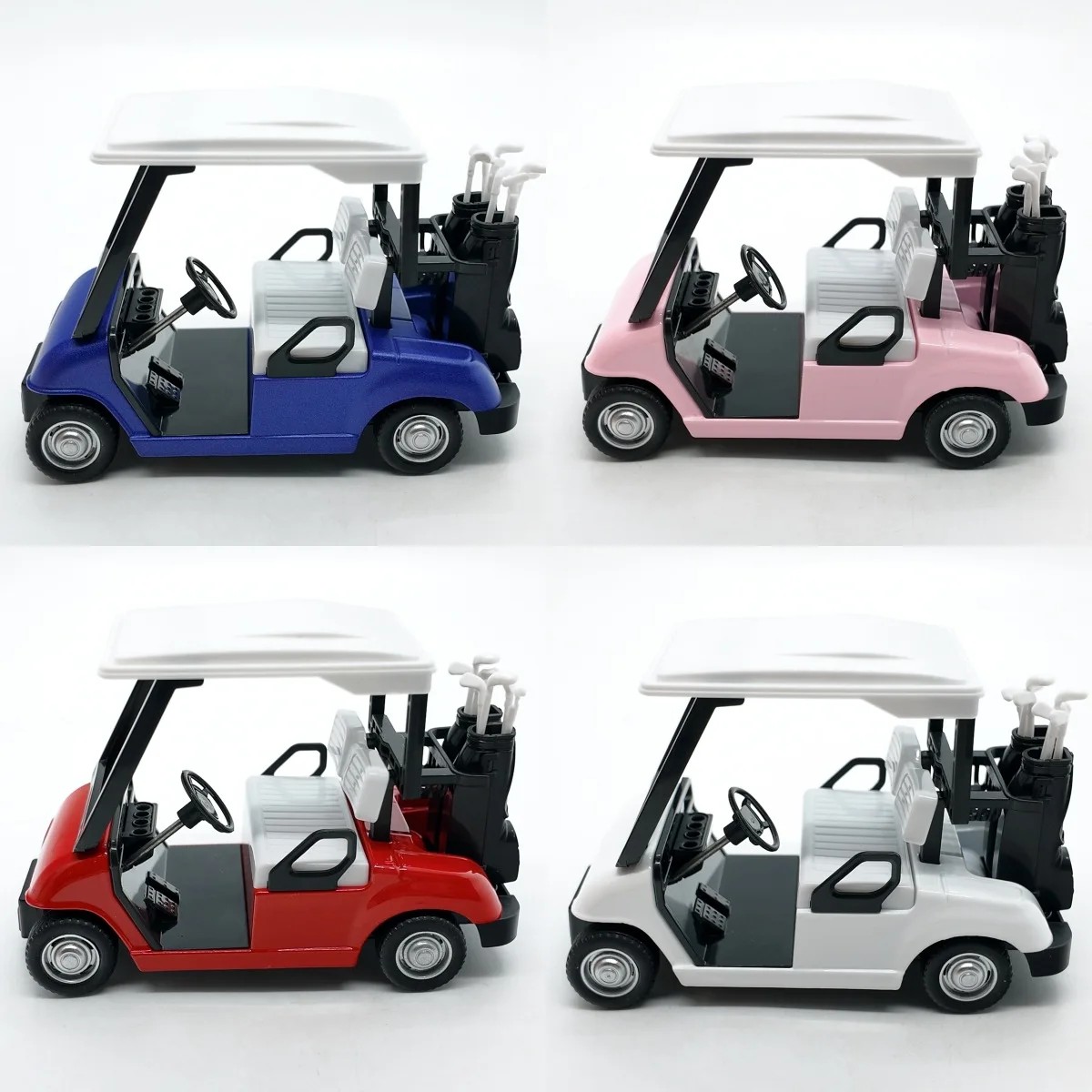 

1:20 Alloy Inertia Simulation Golf Cart Model Realistic Transport Golf Cart Toy Creative Gift Children Pull Back Car Toy