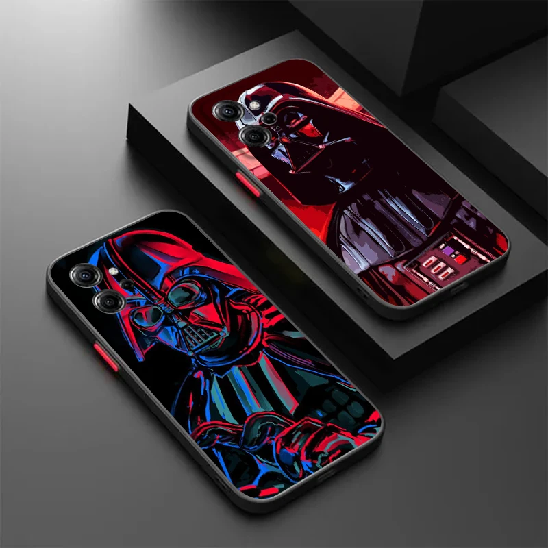 Armor Battle Laser S-Stars W-Wars Frosted Translucent For Redmi Note 13 12 12S 12T 11 11T 11E 10 10S 9 Pro Plus 5G Funda