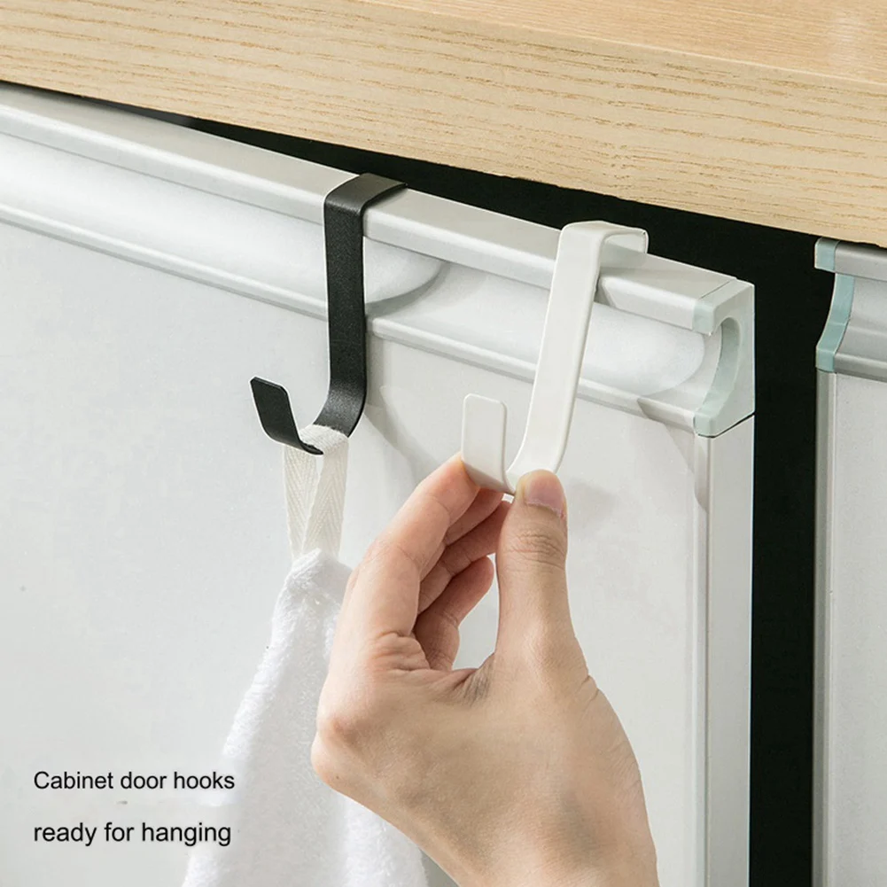 Multi-Purpose Hooks Kitchen Cabinet Door Back Hook Hanging Rack Clothes Coat Hat Towel Hanger Storage Hook