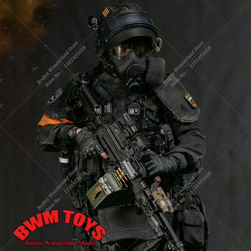 In Stock Original DAMTOYS 78095 1/6 Russian Spetsnaz MVD SOBR PKM Gunner Action Figure 12'' Male Soldier Figurine Full Set Model