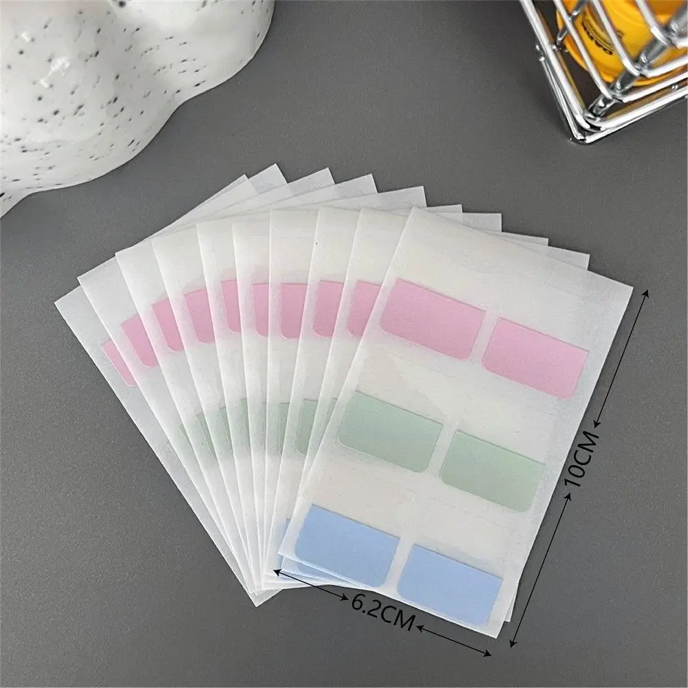 10pcs/lot Multifunctional Memo Pad Loose-leaf Transparent Page Markers Paper Rectangle Morandi Note Index Stickers