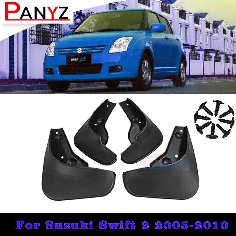 Car Mud Flaps For Suzuki Swift 2 II 2005-2010 Mudflaps Splash Guards Mud Flap Mudguards Fender 2006 2007 2008 2009