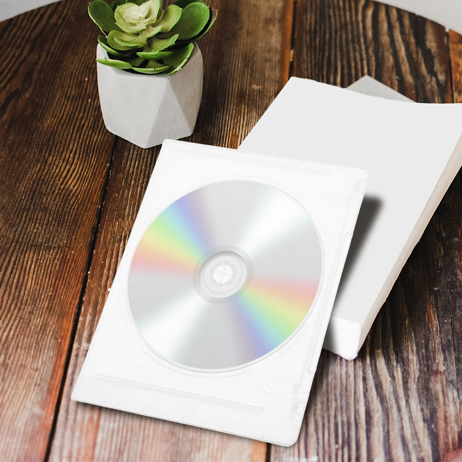 

8pcs Transparent Dvd Box Double Case Disc Organizer Empty Cases Double Cd Jewel Case Clear Holder Sturdy Material