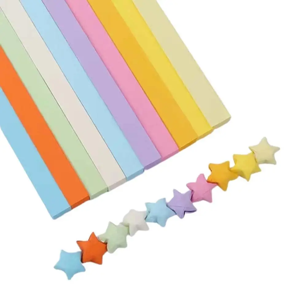 Origami Arts Crafting Simple Pattern Origami Stars Paper Strips Home Decoration Double Sided Lucky Star Diy Hand Arts Make