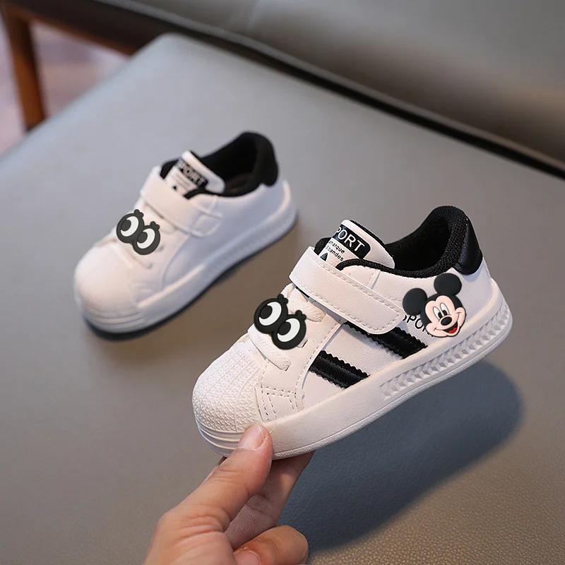 ديزني ميكي ماوس ربيع الخريف طفل رضيع أحذية أطفال عارضة أحذية الأولى مشوا مجلس أحذية الفتيان فتاة ميني أحذية رياضية #2