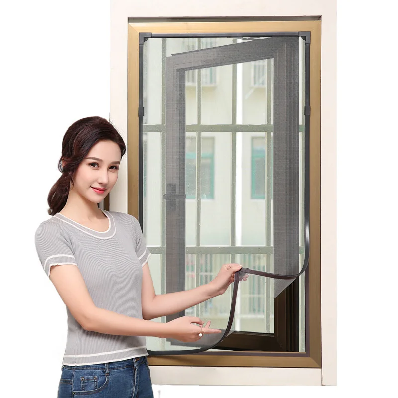 Magnetisches Moskitonetz, Selbstklebender Unsichtbarer Fensterschutz für den Haushalt, Robuster Automatisch Schließender Magnetischer Fenstervorhang – Detail 6