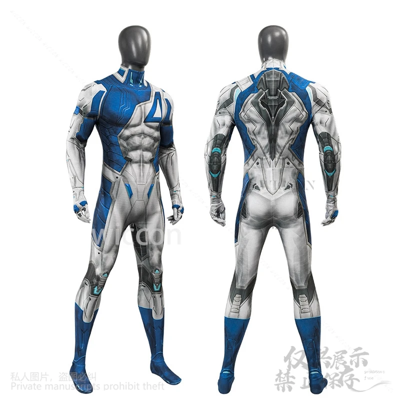 New Anime Cosplay Mr Fantastic Sexy Man Bodysuit Jumpsuit Costume For Hero Rivals Halloween Christmas Party Roleplay Customized