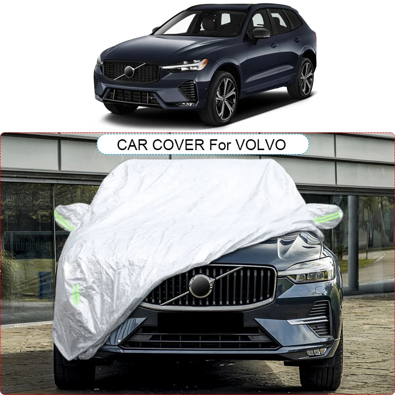 3Layer Thicken Car Cover Dustproof Anti-Rain Snow Waterproof For VOLVO C40 EX30 EX90 S60 S90 V60 V90 XC40 XC60 XC90 2015-Present