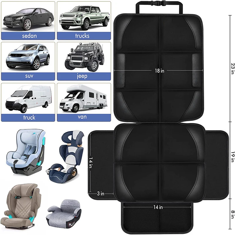 Car Seat Protector Universal Child Safety Seat Anti-Slip Mat Pads Waterproof Auto Seat Protective Cover for-Baby Kid Protection