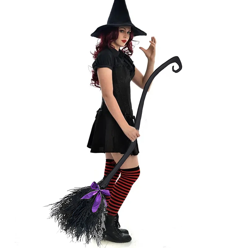 دعائم الهالوين، مكانس الساحرة، إكسسوارات أزياء الهالوين، دعائم لعب الأدوار الساحرة، تستخدم لمستلزمات حفلات الهالوين #5