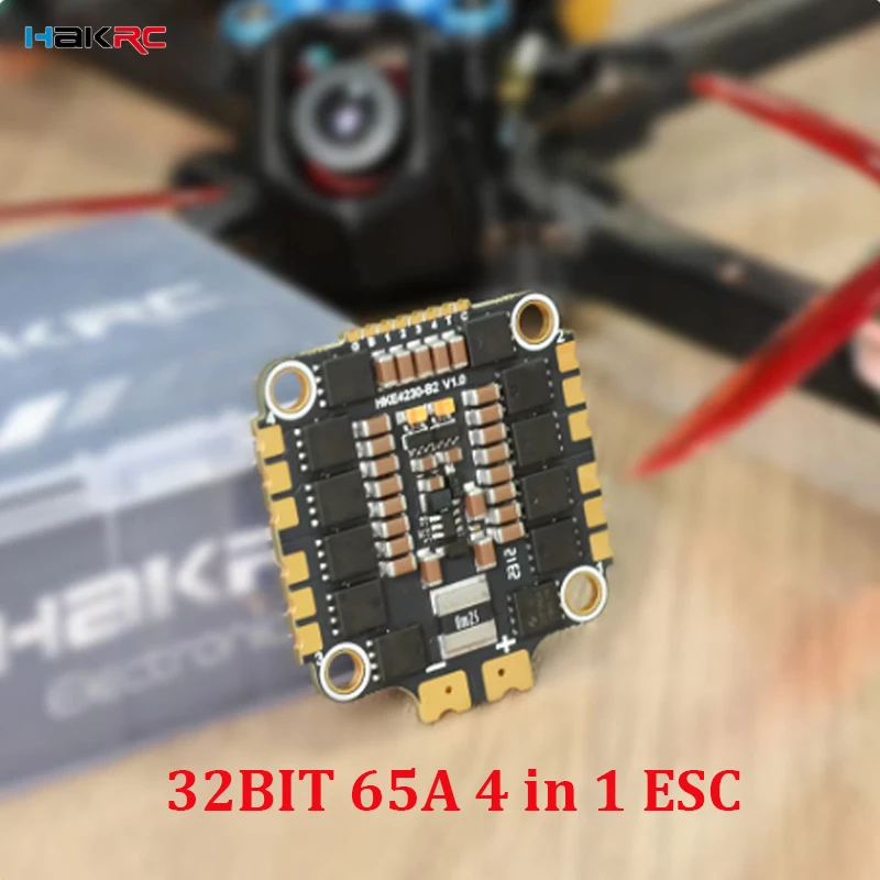 HAKRC 32BIT 65A BLHeli_32 2-8S 4in1 بدون فرش ESC 30.5 * 30.5 ملم لطائرة سباق RC FPV بدون طيار