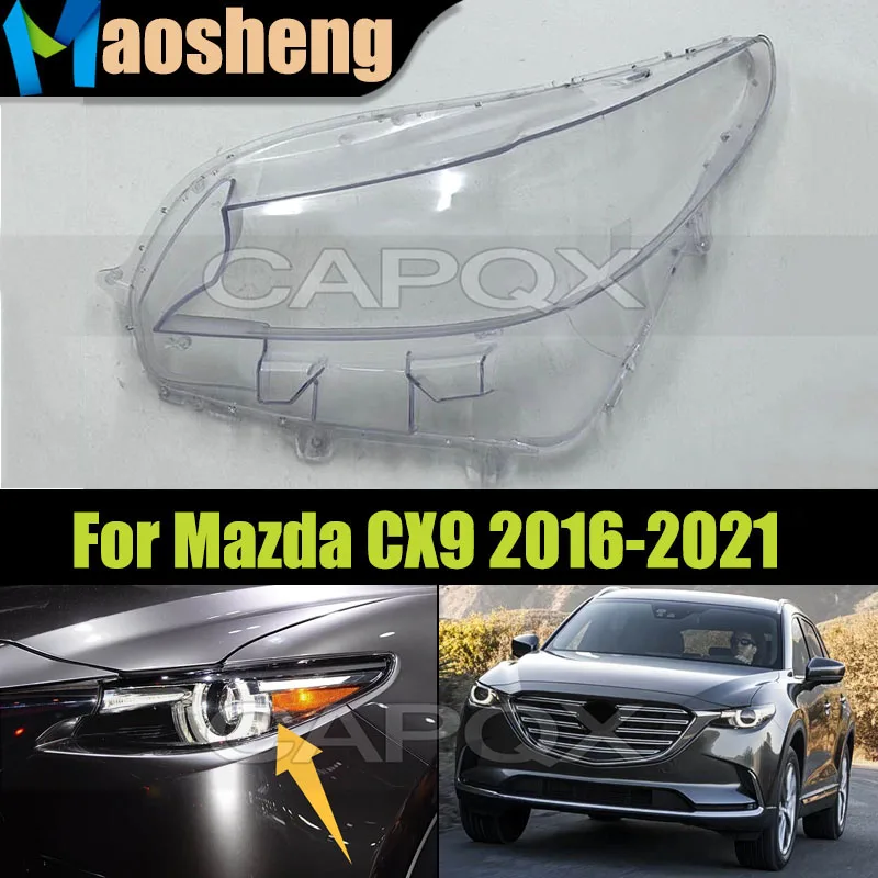 

Крышка-корпус фары для Mazda CX-9 2016-2021, передняя стеклянная крышка фары, сменный плафон фары