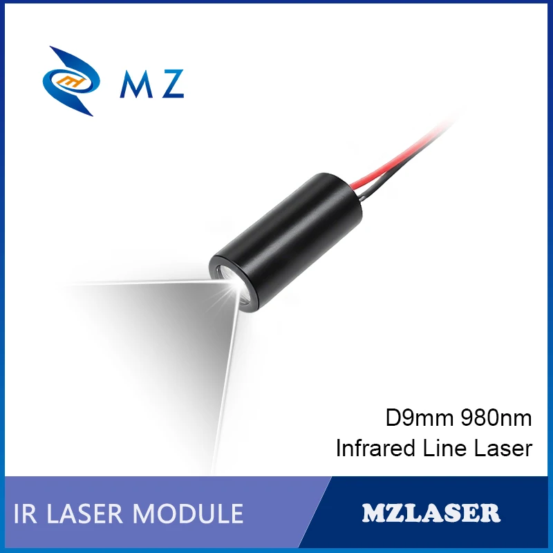 Compact Infrared Line Laser Diode Module 980nm D9mm 0.5mW 1mW 5mW 10mW 3V High-Accuracy Industrial Grade Line for Woodworking