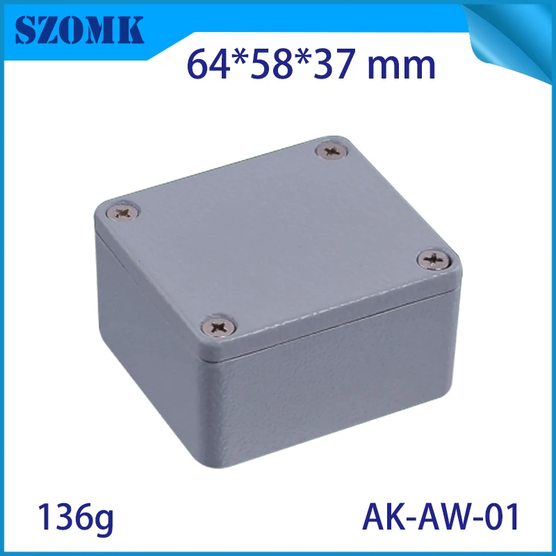 4Pcs 64*58*37mm ip66 aluminum waterproof enclosure szomk amplifier die cast device enclosure project box