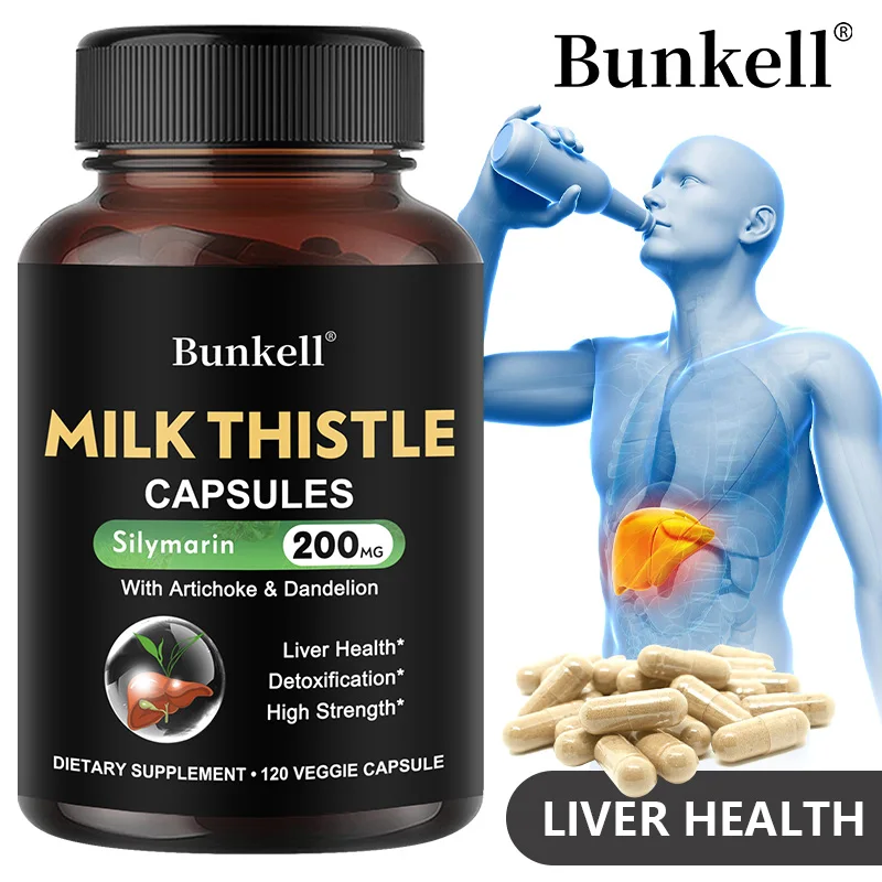 

Liver Support Milk Thistle Supplement for Liver Cleanse Detox & Repair - Advanced Milk Thistle and Dandelion Root Capsules
