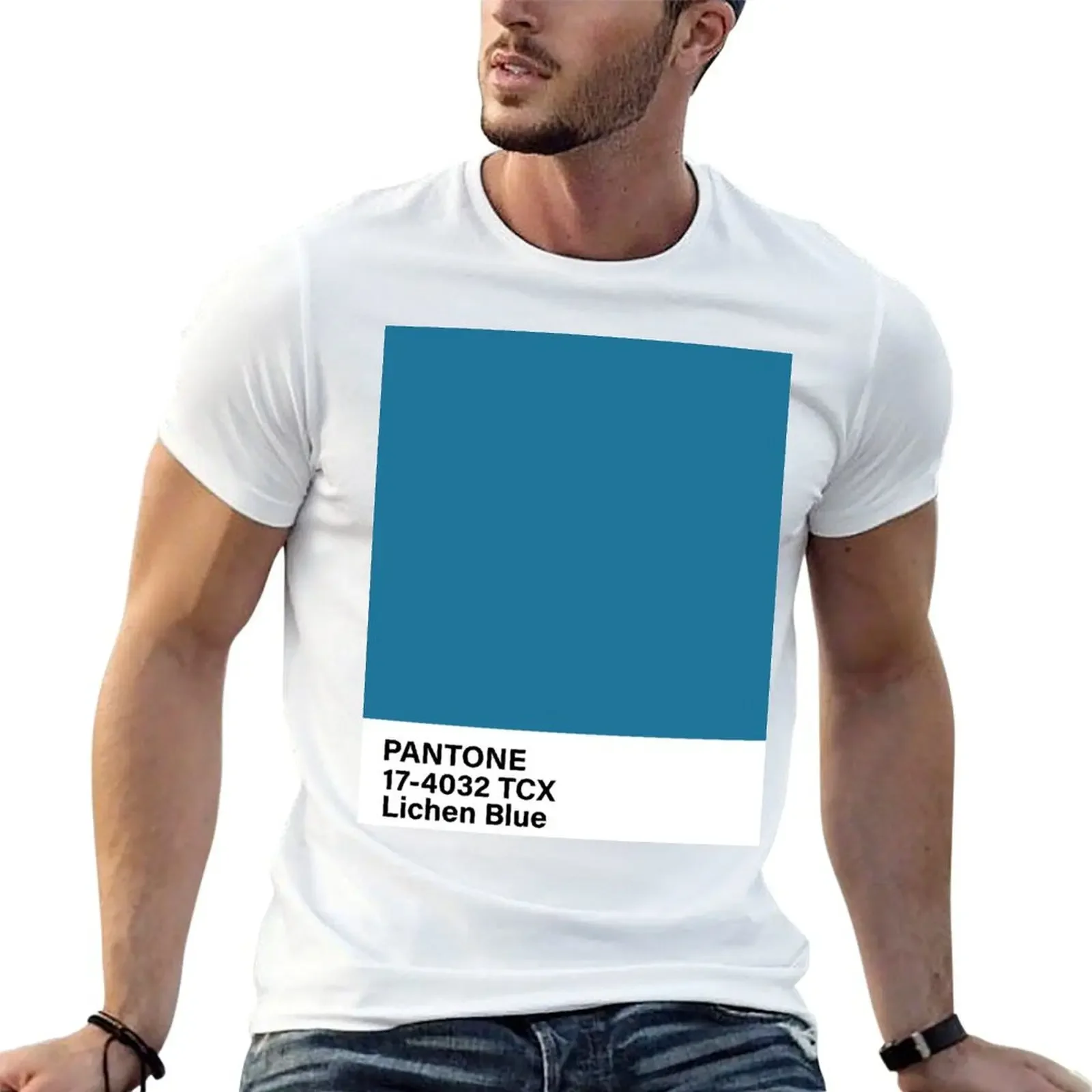 PANTONE 17-4032 TCX Lichen Blue T-shirt shirts graphic tees for a boy sweat boys animal print mens plain t shirts