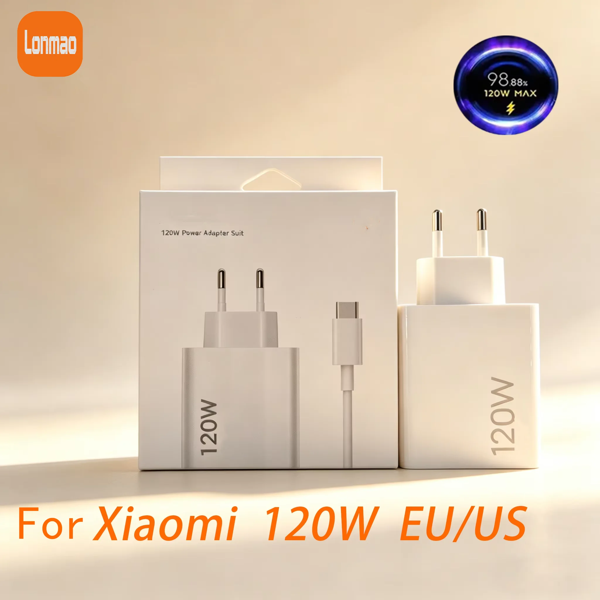 Chargeur EU 120W Turbo pour Xiaomi Charge 6A, câble Type C 1M pour Redmi Note 14 13 12T 11T Pro Mi 13T 12 10 9 Pad 7 6