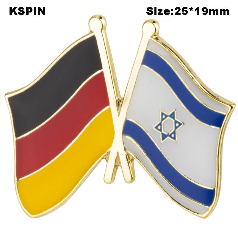 Germany & Israel Flag Lapel Pin Friendship Flag Badge Flag pin