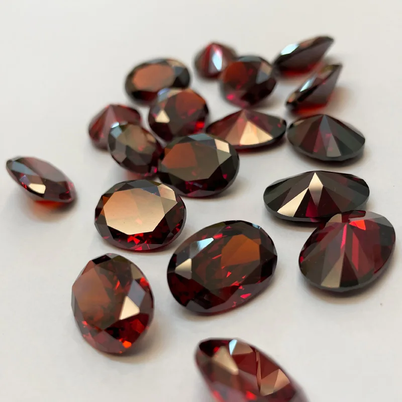 15 Colors/Lot 5A Oval Cubic Zirconia Loose Stones 2x3~13x18mm Olive , Garnet, Pink Synthetic CZ Gems For Jewelry DIY Making