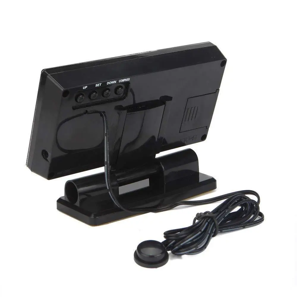 Digital Car Outdoor/Indoor Dual Thermometer Temperature Sensor with desk clock and temperature controller for various car models
