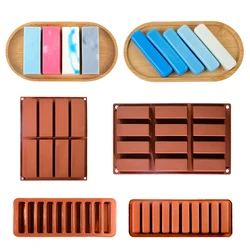 Rectangle Shape Silicone Mold DIY Mousse Cake Fondant Chocolate Biscuit Soap Candle Mold Cookie Baking Accessories Kitchen Tools