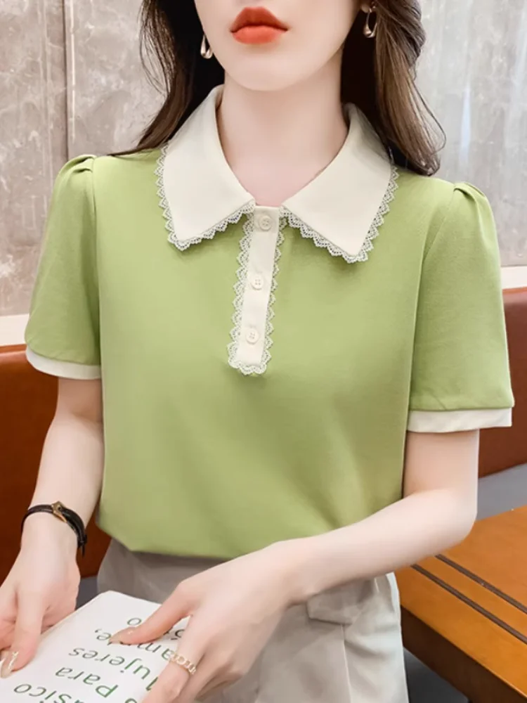 New golf wear ladies summer short sleeves women summer short sleeves slim and breathable