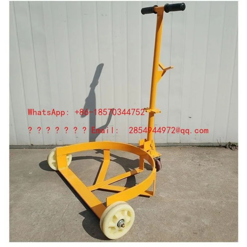 

Low Oil Drum Truck Portable Bucket Support Hand Pull Universal Mobile Hand Push Simple Handling Tool Cart