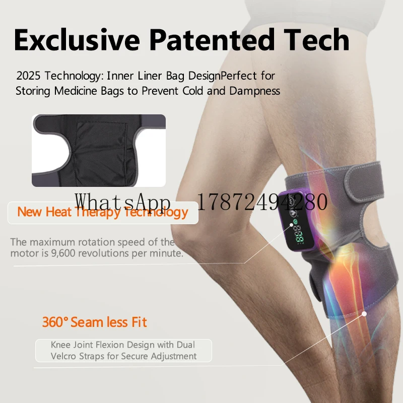 Joint Shoulder Elbow Physiotherapy Massager,Cordless Hot Compresses Vibration Breathable Material,Knee Pads Heated