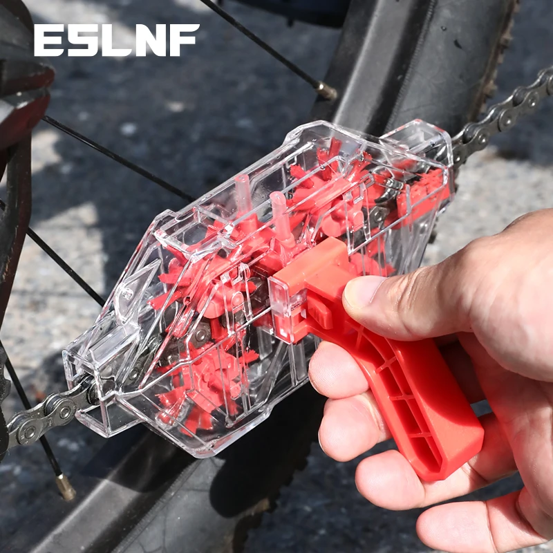 ESLNF Bicycle Chain Cleaner Transparent Visual Immersion Chain Cleaner Road Bike Cleaning Tools Riding Equipment