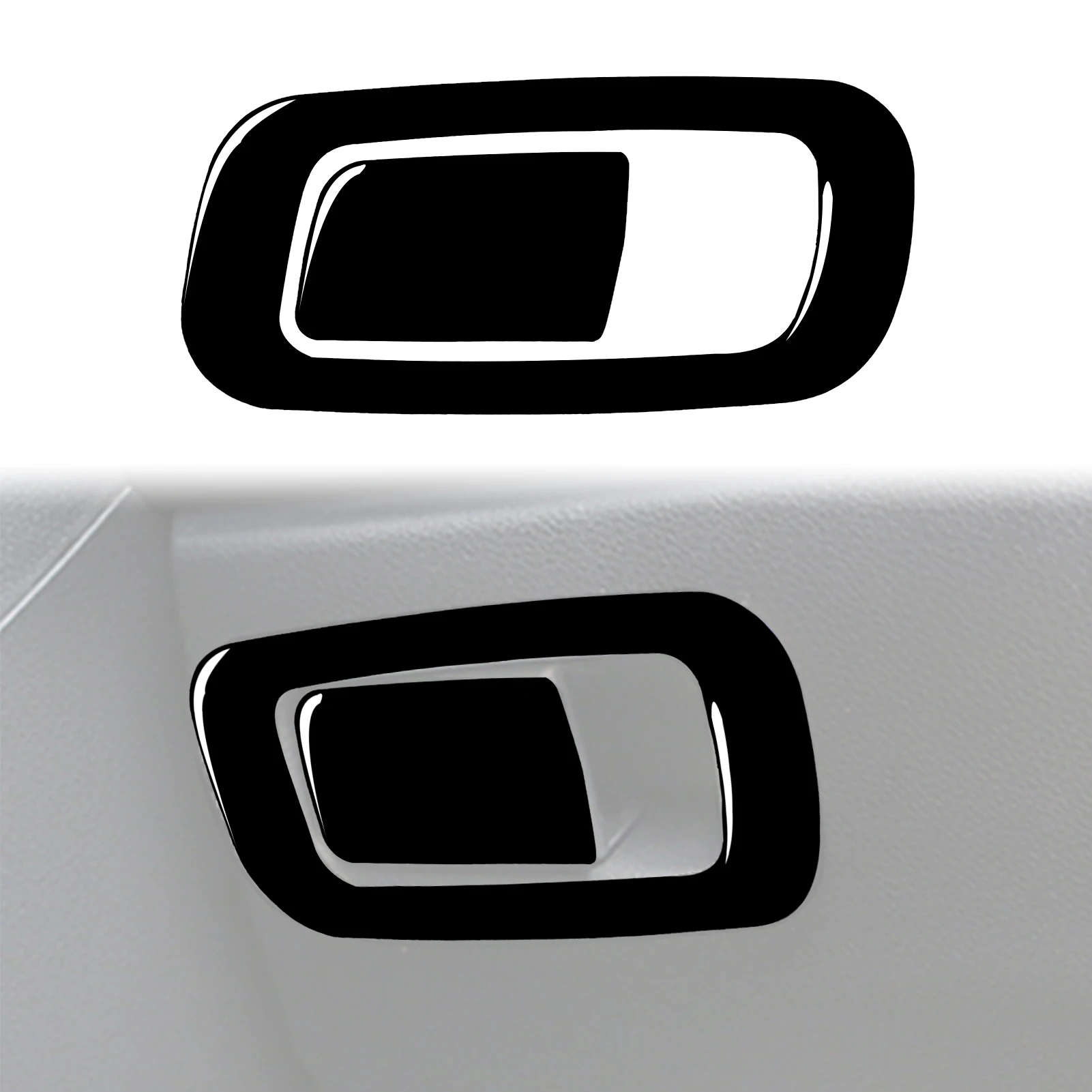 For Honda Civic 10th Gen 2016 2017 2018 2019 Accessories Black Plastic Car Interior Steering Wheel Door Gear Vents Trim Sticker view 2