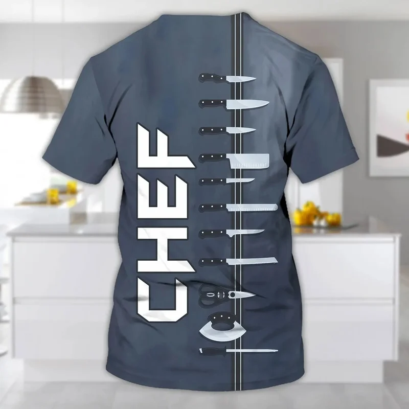1 Piece Custom Your Picture Hot Sale Fashion T Shirt Custom Name Master Chef 3D Printing Mens Summer Short Sleeve Unisex Casual