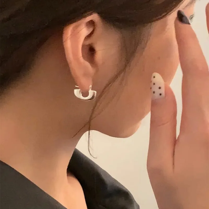 XIYANIKE 2023 Summer Minimalist U-shape Earrings For Women Girl Korean Fashion New Jewelry Ladies Gift Party серьги женские