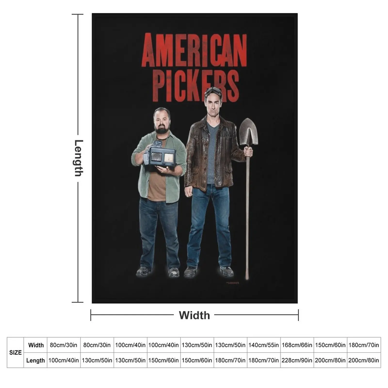 American Pickers - Mike and Frank Comfortable . Throw Blanket couch cozy soft plush fuzzy picnic outdoor blanket