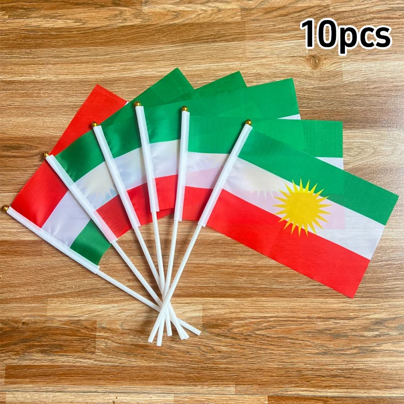 Aerxemrbrae Coloful Kurdish Hanging Sun Flags Double Sided Banner Sign Car Hanging Decoration Kurdistan Handheld Mini Pennant