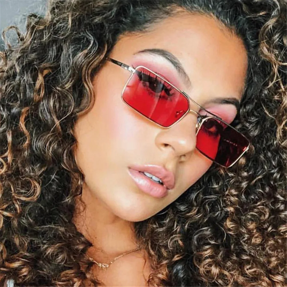 Vintage Metal Frame for Women and Men Retro Rectangle Sunglasses Sun Glasses Steampunk Sunglasses Small Frame