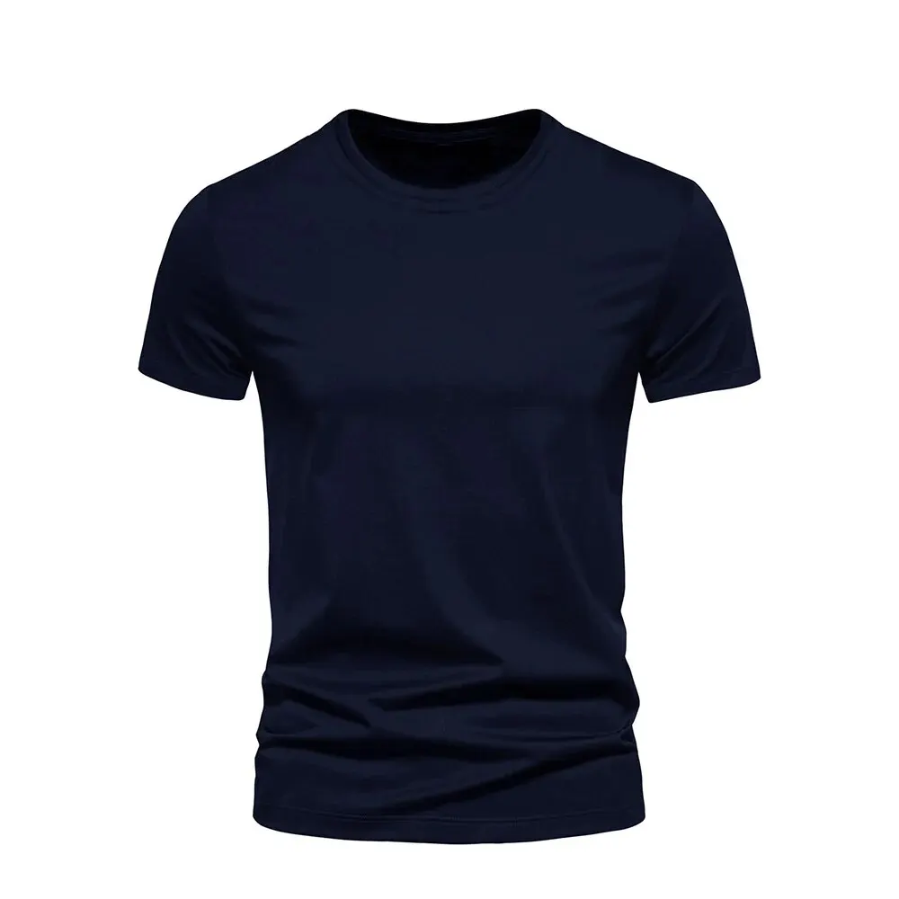 New Men Solid Color T-shirt Men Sporting Casual Tee Shirt Male Gym Running Black Quick Dry T-shirt Fitness Sports