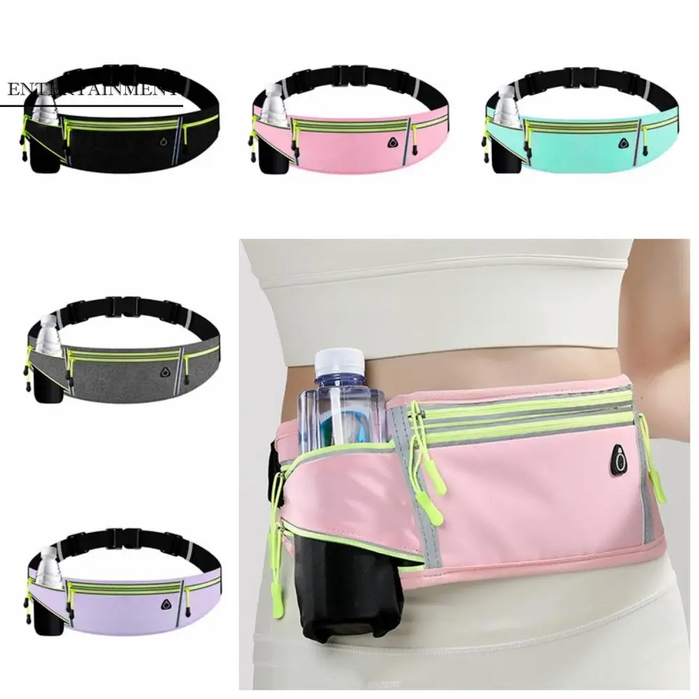 

With Bottle Bag Running Waist Bags Multi-function Waterproof Marathon Running Bag Lightweight Case Sports Phone Bag Men Women