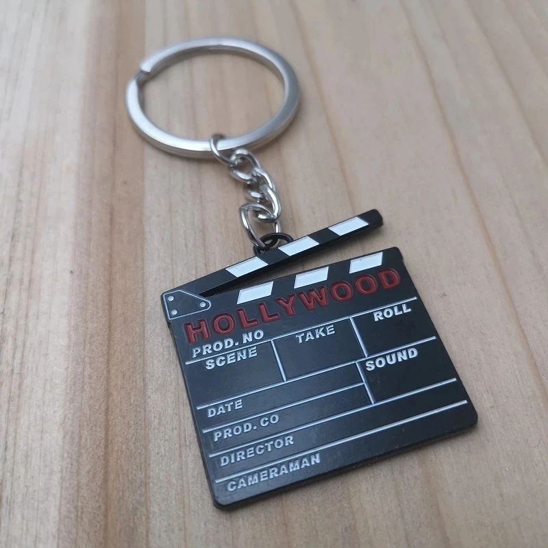 creative clapperboard keychain for men key ring Hollywood keychain key holder high quality portachiavi llaveros bag charm