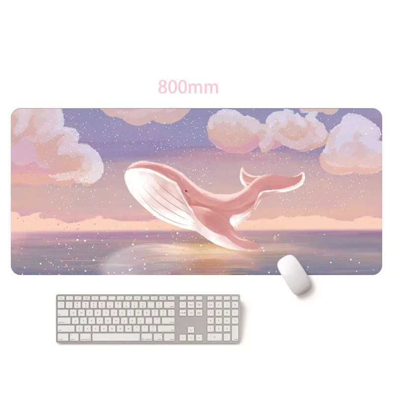 Purple  Mouse Pad Clouds Landscape Large Computer Mat Deskpad Non-Slip Rubber Bottom Laptop Keyboard Mat Office Desktop Pad