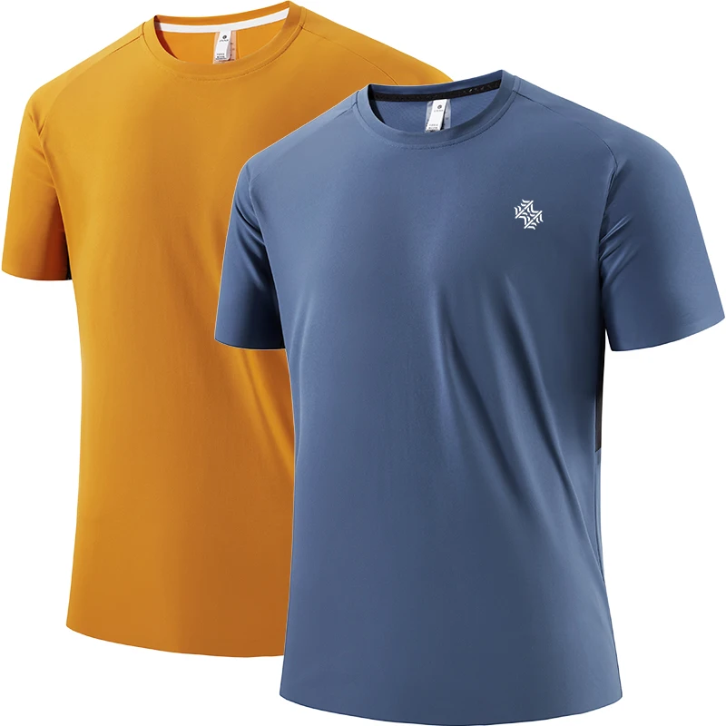2pcs Quick Drying Men's Running T-shirt Fitness Sports T Shirt Gym Training Tees Breathable Jogging Casual Sportswear Unisex Top image 2