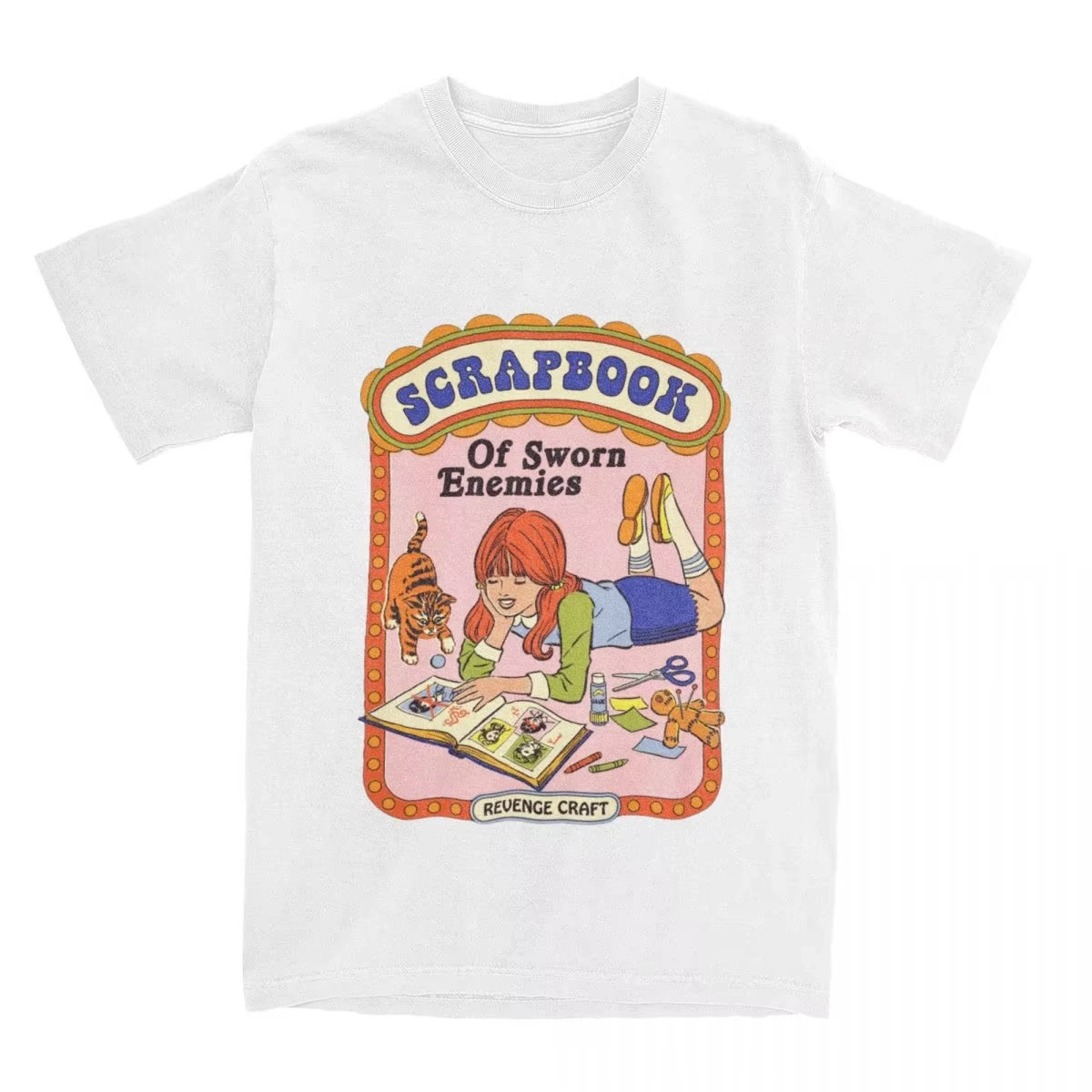 سجل القصاصات من أعداء السيف قميص ملابس الرجال النساء القطن الجدة 70s 80s الظلام الفن تيشيرت بأكمام قصيرة بلايز هدية فكرة #2