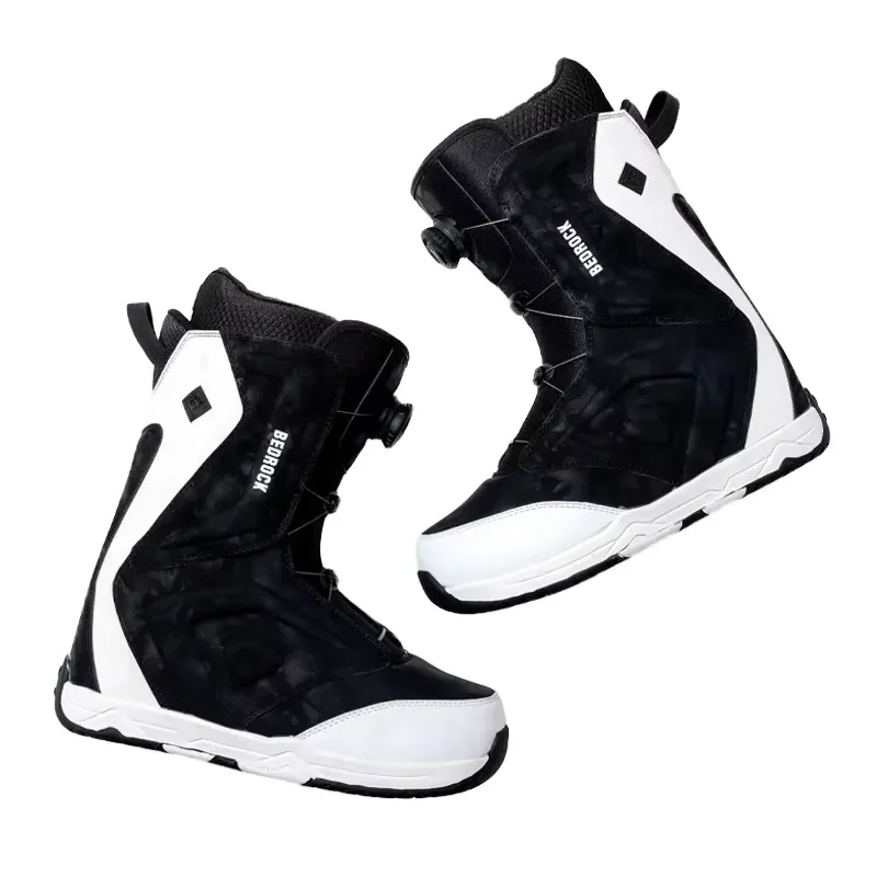 Quick-Drying Waterproof Non-Slip Warm Winter Black White Women Men's Freestyle Snowboard Ski Boots